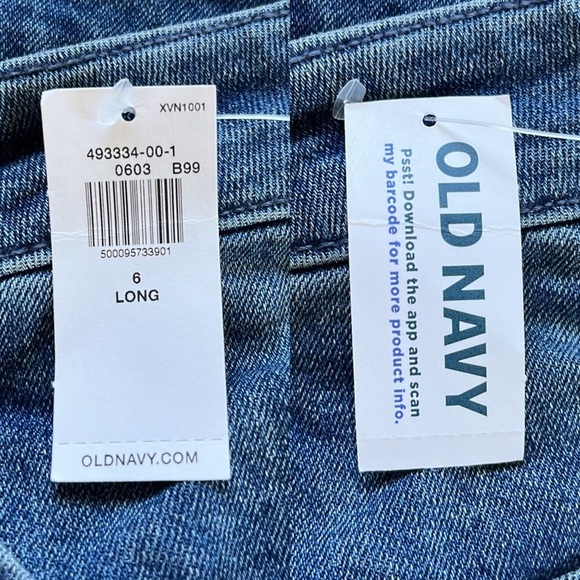 OLD NAVY High-Waisted Wow Loose Jeans Size 6 Long NWT - Picture 4 of 11